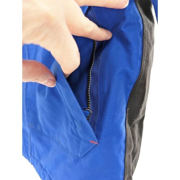 Lands’ End Boy Cobalt Blue Hooded Long Sleeve Parka Coat Size Medium - Picture 2 of 8